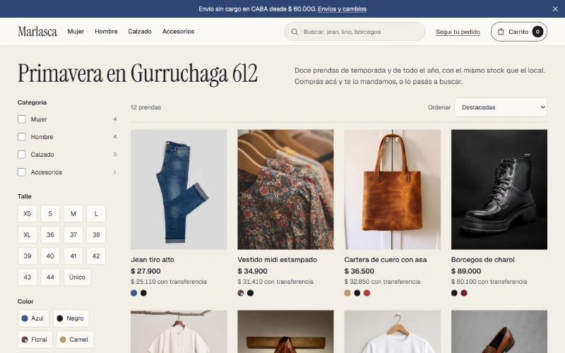 The Marlasca page, as it looks when you open it